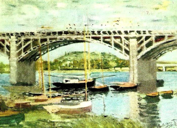 Claude Monet bron vid argenteuil oil painting image